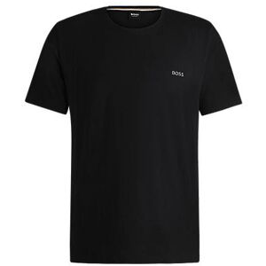 Boss Stretch-cotton regular-fit T-shirt with logo detail