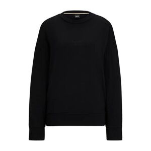 Boss Stretch-terry regular-fit sweatshirt with embroidered logo