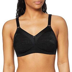 Sassa Women's Soft-BH Jacquard Full Cup Plain Everyday Bra, Black (Schwarz 00500), 48C (Manufacturer size:110C)