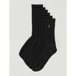 Ralph Lauren 6-Pack Cotton Crew Socks Black - Musta - Size: One size - Gender: men