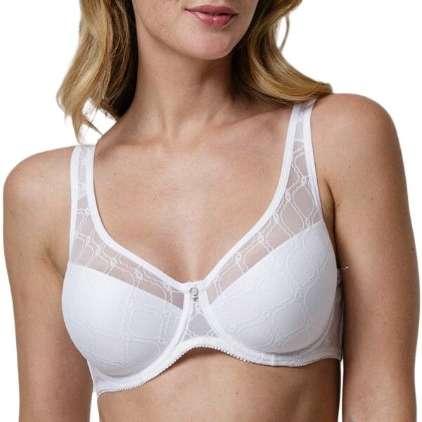 Abecita Rita Hayworth Wire Half Padded Bra - White  - Size: 142141 - Color: valkoinen