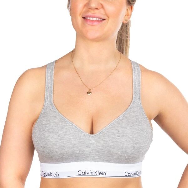 Calvin Klein Modern Cotton Bralette Lift - Grey  - Size: QF1654E - Color: harmaa