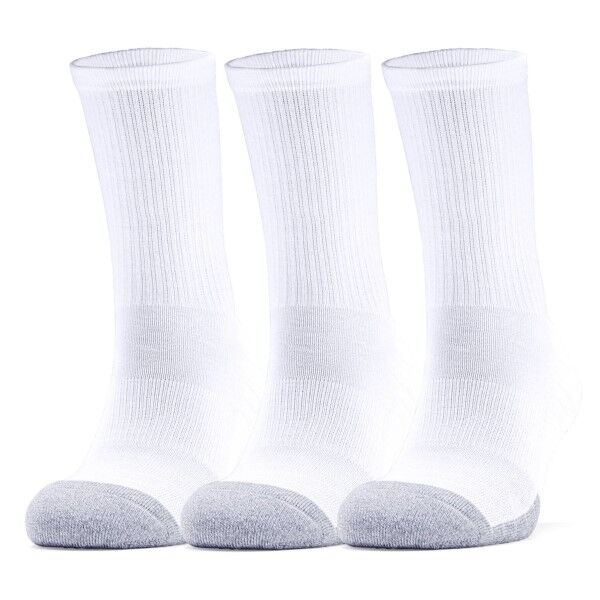 Under Armour 3 pakkaus HeatGear Crew Sock - White  - Size: 1346751 - Color: valkoinen