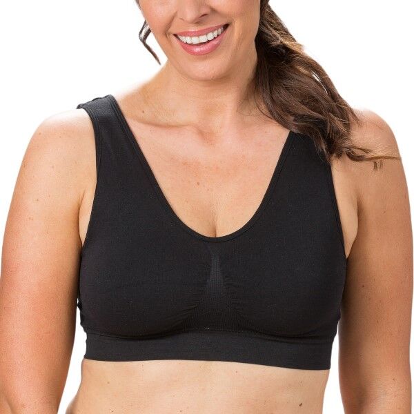 Trofé Trofe Heidi Wireless Bra Lounge - Black  - Size: 10300 - Color: musta