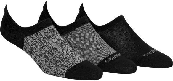 Calvin Klein 3 pakkaus Troy Quarter Sock - Black/Grey * Kampanja *  - Size: 100001782 - Color: musta/harm