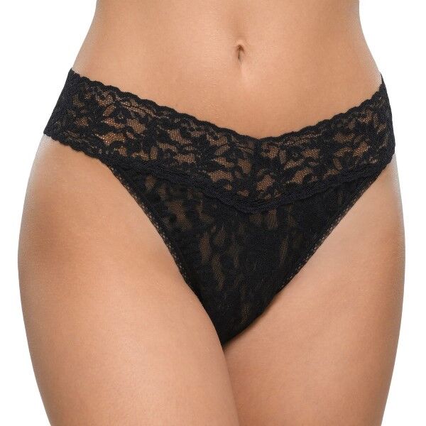 Hanky Panky Original Rise Thong - Black  - Size: 4811 - Color: musta