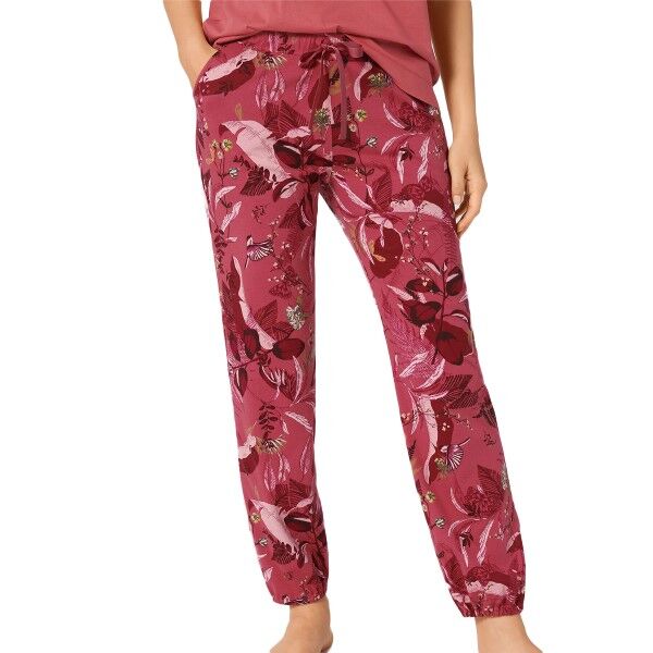 Triumph Lounge Me Cotton Mix and Match Pants - Red  - Size: 10207561 - Color: punainen