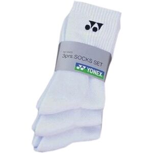 Yonex Socks x3 White, Medium (39.5-43)