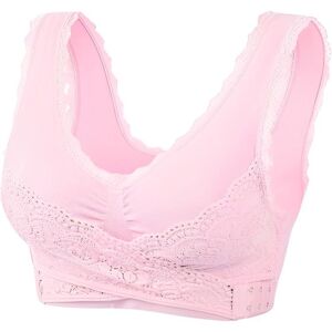 Soutien-gorge Sans Armature Pour Sénior   Push Up Soutif - Dentelle - Rose L - Publicité