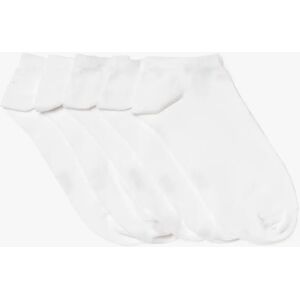 GEMO Chaussettes ultra courtes unies homme (lot de 5) - 35/38 - blanc standard - GEMO blanc standard