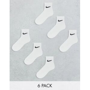 Nike Training - Everyday Cushioned - Lot de 6 paires de chaussettes - Blanc Blanc S unisex - Publicité