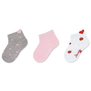 Sterntaler Chaussettes pour baskets hearts light grey melange lot de 3