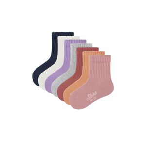 s.Oliver s. Olive r Chaussettes Baby original s org. rib 7er-Pack mellow rose 19/22