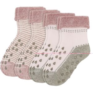 Camano Bébé chaussettes ABS Crawling pack de 4 rose chalk mix