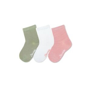 Sterntaler Lot de 3 chaussettes unies en bambou rose pale