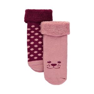 Minymo Lot de 2 chaussettes premier age Old Rose