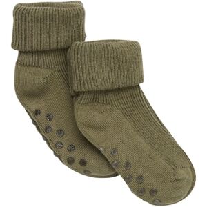 Minymo Chaussettes a stoppeurs, pack de 2, Herbe sechee