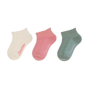 Sterntaler Lot de 3 chaussettes de baskets structurees ecrues