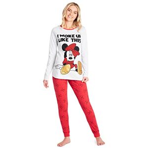 Disney Pyjama Femme Hiver, Pyjama Stitch, Ensemble de Pyjama Long, Vêtements de Nuit Femme Fille Ado Tailles S-XL (Gris/Rouge Minnie, M) - Publicité