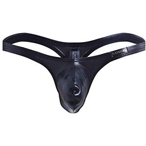 KPPONG String Homme Sexy Cuir Taille Basse Cool G-String Pas Cher Doux Respirant Tanga Thong Briefs sous-vêtement Lingerie Sac Érotique - Publicité