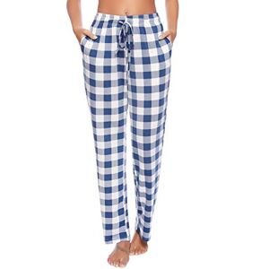 Vlazom Pantalon de Pyjama Femme Longs Pyjama Femme Pantalon à