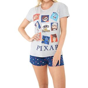 Disney Ensemble de Pyjama Court pour Femme Pixar Toy Story Finding Nemo The Incredibles Gris Medium - Publicité