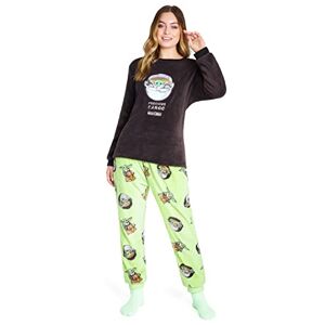 Vlazom Pyjama Femme, Pyjama Polaire à Capuche Femme Manches