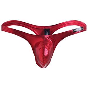 KPPONG String Homme Sexy Cuir Taille Basse Cool G-String Pas Cher Doux Respirant Tanga Thong Briefs sous-vêtement Lingerie Sac Érotique - Publicité