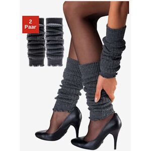 Jambières deux paires de manchettes conviennent pour les bras et les jambes - Lavana - noir, gris chiné NOIR, GRIS CHINÉ 0