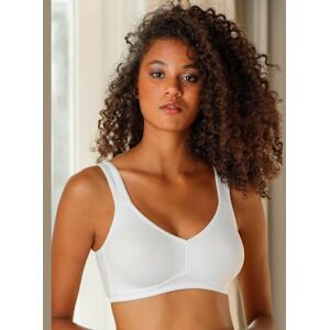 Soutien-gorge doux soutien-gorge en coton, bonnets sans coutures - petite fleur - noir + blanc NOIR + BLANC 100