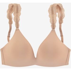 Soutien-gorge push-up, bretelles en dentelle fine - LASCANA - marron toffee MARRON TOFFEE 95