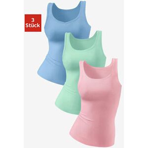 Lot de 3 débardeurs pratique - petite fleur - bleu, rose, menthe BLEU, ROSE, MENTHE 50