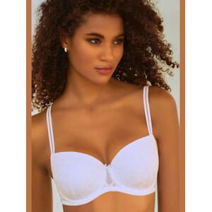 Soutien-gorge balconnet féminin en fine dentelle florale - LASCANA - blanc BLANC 85