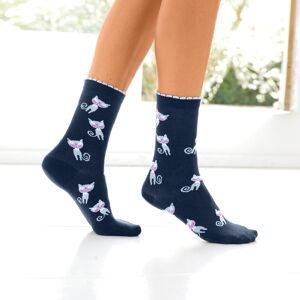 Blancheporte Chaussette fantaisie - lot de 3 paires - BlancheporteDes chaussettes toutes douces comme on les aime...vendues par 3 avec motifs assortis, c'est encore mieux !35/38Bleu