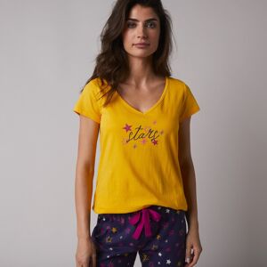 Blancheporte T-shirt de pyjama manches courtes imprimé Estrella - BlancheporteTouchez les étoiles de ce t-shirt qui devrait illuminer votre journée... comme vos nuits ! On craque pour sa matière douce et fluide qui prend soin de notre confort grâce à son 