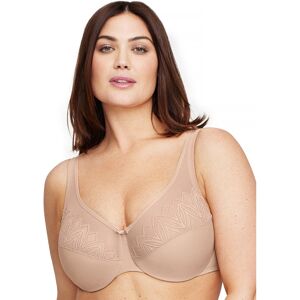 Glamorise Soutien-gorge dentelle grand maintien Wonderwire - avec armatures. - Beige - 110F Beige 110F