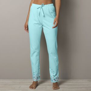 Pantalon base imprimee bucolique - coton jersey - Blancheporte Turquoise 46/48