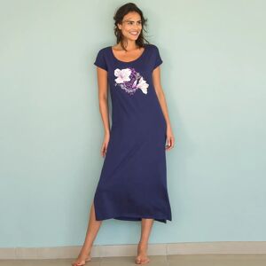 Chemise de nuit longue manches courtes a Lot de 2 - Blancheporte Bleu/violet 50