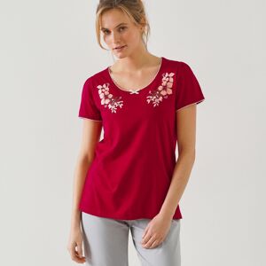 T-shirt encolure imprimee bucolique - manches courtes - Blancheporte100% coton et 100% charme, ce tee-shirt de pyjama vous enchantera par son elegance feminine et son confort ! Associez-le aux bas assortis (pantacourt ou pantalon) pour un look d'interieur