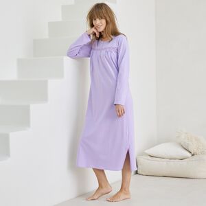 Chemise de nuit longue manches longues unie - Blancheporte Violet 52