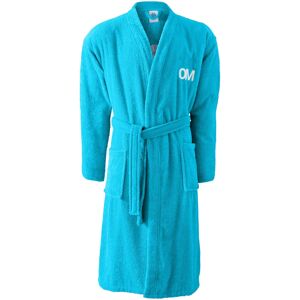 Peignoir adulte OM® col kimono, eponge - OM Bleu 34/36