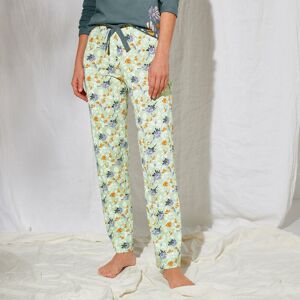 Pantalon pyjama coton imprime petales - Blancheporte Vert 52
