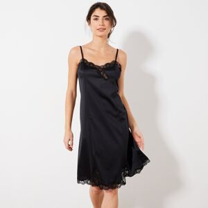 Fond de robe en satin antistatique - Blancheporte Noir 54