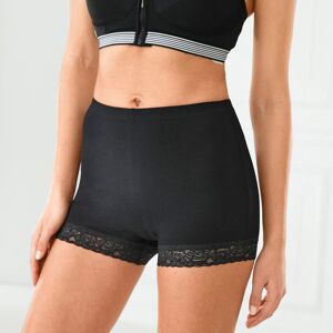 Boxer coton dentelle - lot de 2 - BlancheportePratique, le boxer en coton extensible fait aussi dans la dentelle pour mieux vous plaire !38/40Noir