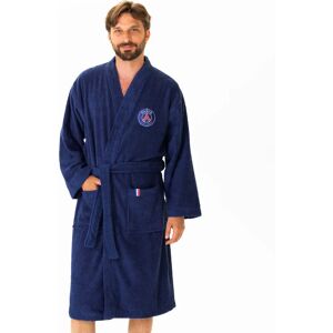 PSG Peignoir de bain adulte PSG® col kimono, éponge bouclette - PSG Bleu 38/42