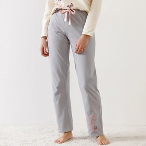 Pantalon imprime bucolique place - coton jersey - Blancheporte Gris 38/40