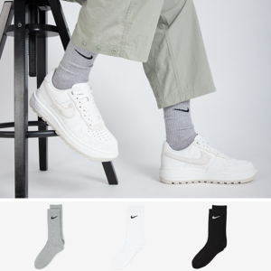 Nike Chaussettes X3 Crew gris 39/42 femme