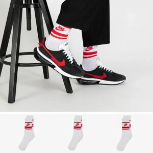 Nike Chaussettes X3 Crew Stripe blanc/rouge 35/38 femme