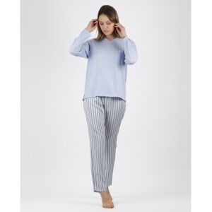 Admas pour femme. 56176-0-000204 Pyjama Get Lost rose (L), Bleu, Homewear, Coton, Polyester, Viscose, Manche longue - Publicité