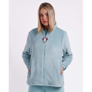 Disney pour femme. 67030-0-000220 Manteau chaud à manches longues All Over Minnie Turquoise (M), Homewear, Polyester, Manche longue - Publicité